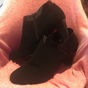 Black booties size 11
